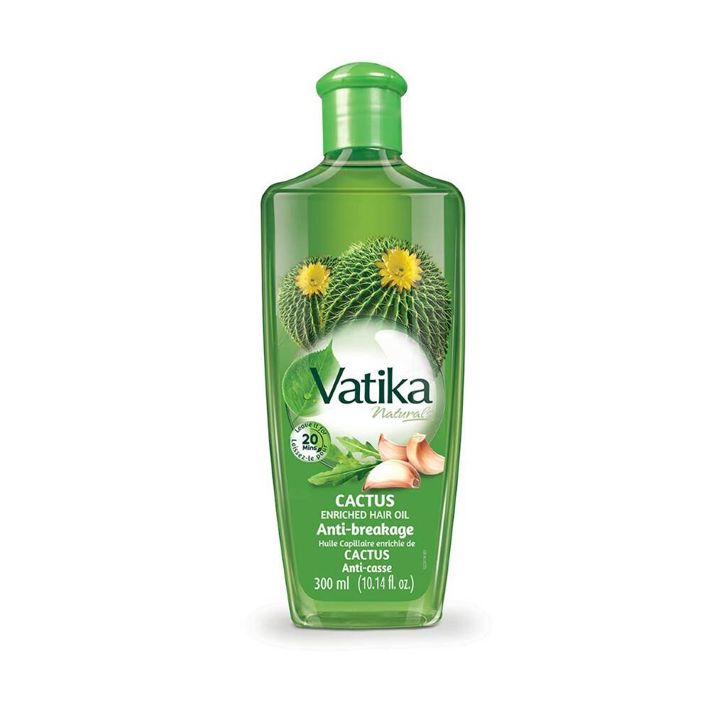 Vatika CACTUS Enriched Hair Oil, Hair Fall Control, Dabur (Ватика КАКТУС обогащенное масло для волос, контроль выпадения, Дабур), 200 мл.