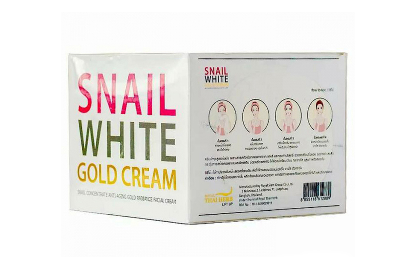 SNAIL WHITE Gold Cream, Anti-aging moisture Facial cream, Royal Thai Herb (АНТИВОЗРАСТНОЙ УВЛАЖНЯЮЩИЙ крем для лица, с Экстрактом СЕКРЕЦИИ УЛИТКИ, Роял Тай Херб), 50 мл.
