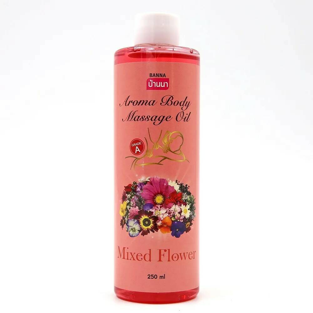MIXED FLOWER Aroma Body Massage Oil, Banna (БУКЕТ ЦВЕТОВ ароматическое массажное масло, Банна), 250 мл.