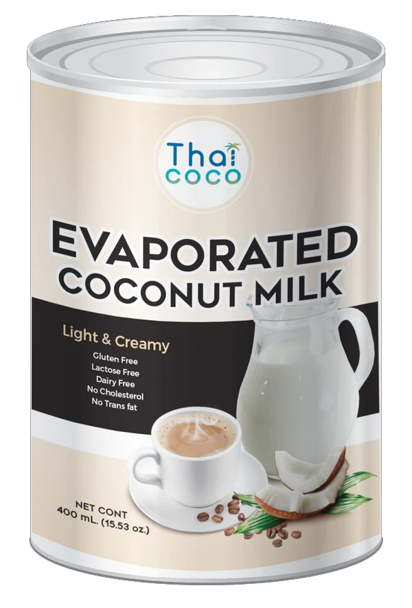 Evaporated COCONUT MILK, Thai Coco (Концентрированное кокосовое молоко, Таи Коко), 400 мл.