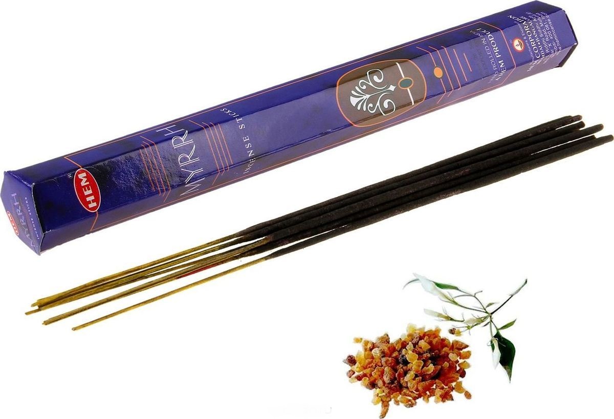 Hem Incense Sticks MYRRH (Благовония МИРРА, Хем), уп. 20 палочек.