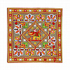 Декоративный чехол на подушку индийский этнический БЕЖЕВЫЙ с цветной вышивкой (размер 41 на 41 см.), 1 шт.