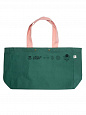 Cotton Tote Bag, Jungle Story (Хлопковая ЗЕЛЕНО-РОЗОВАЯ сумка шоппер с устойчивым дном и заклепками), 1 шт.