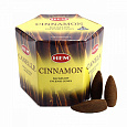CINNAMON Backflow Incense Cones, Hem (КОРИЦА благовония пуля стелющийся дым, Хем), уп. 40 конусов.